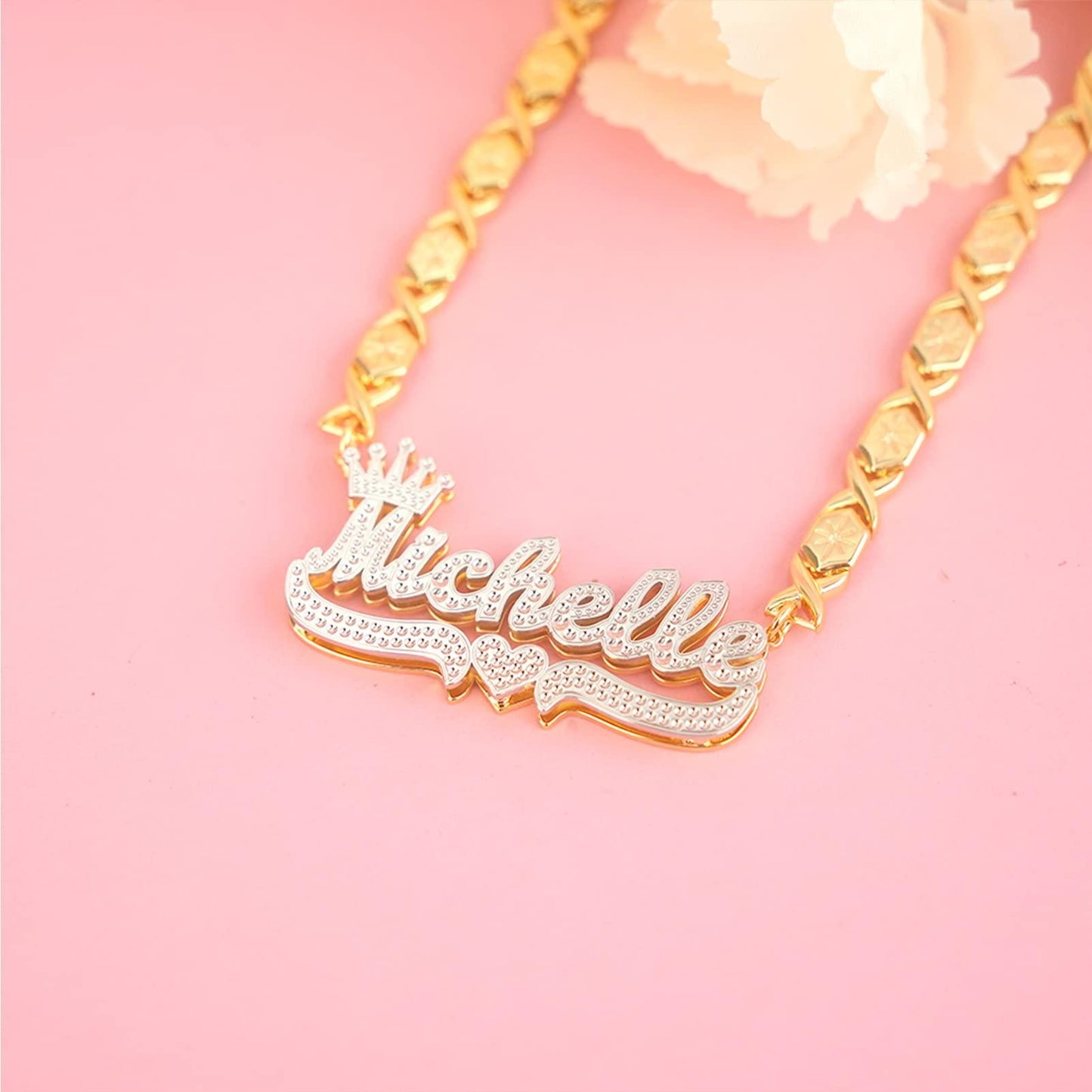 Gemiac Custom Name Necklace Personalized Double Plated - Numba1Diva