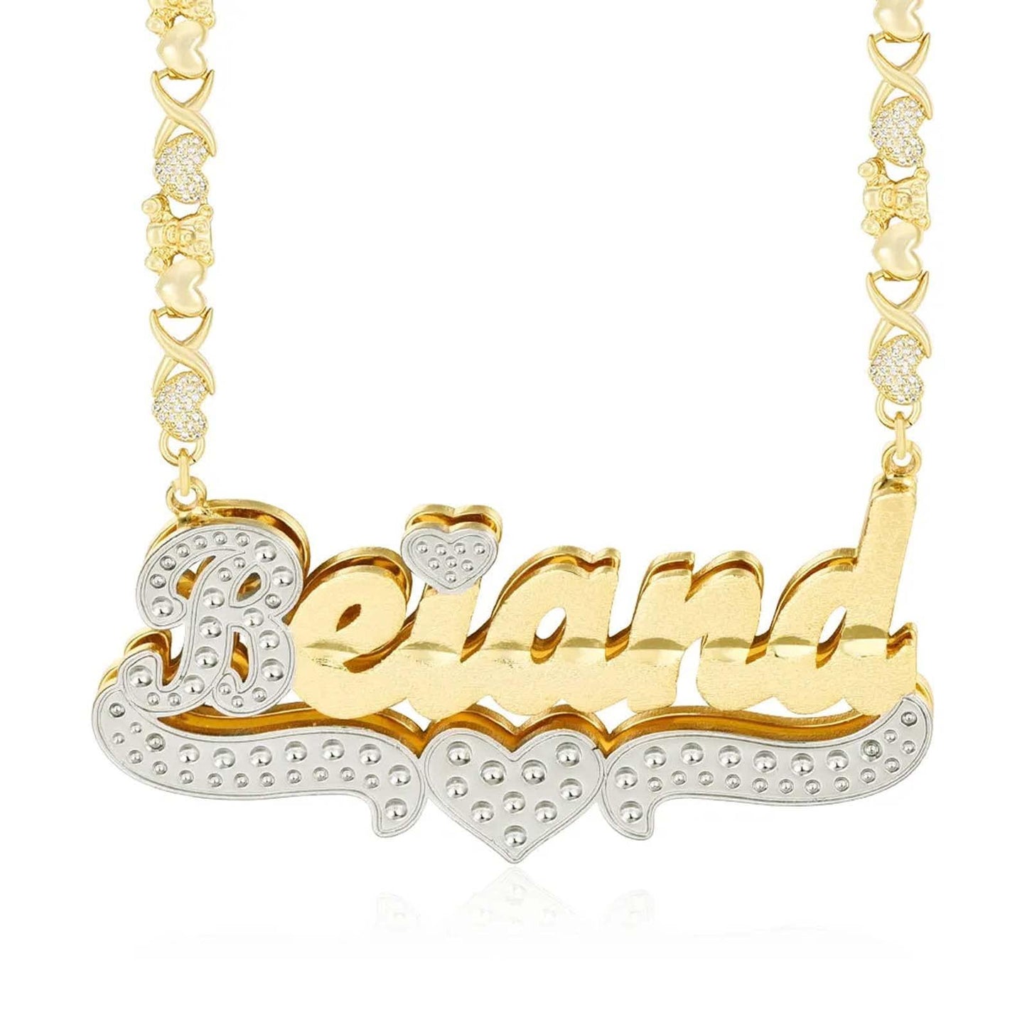 Gemiac Custom Name Necklace Personalized Double Plated - Numba1Diva