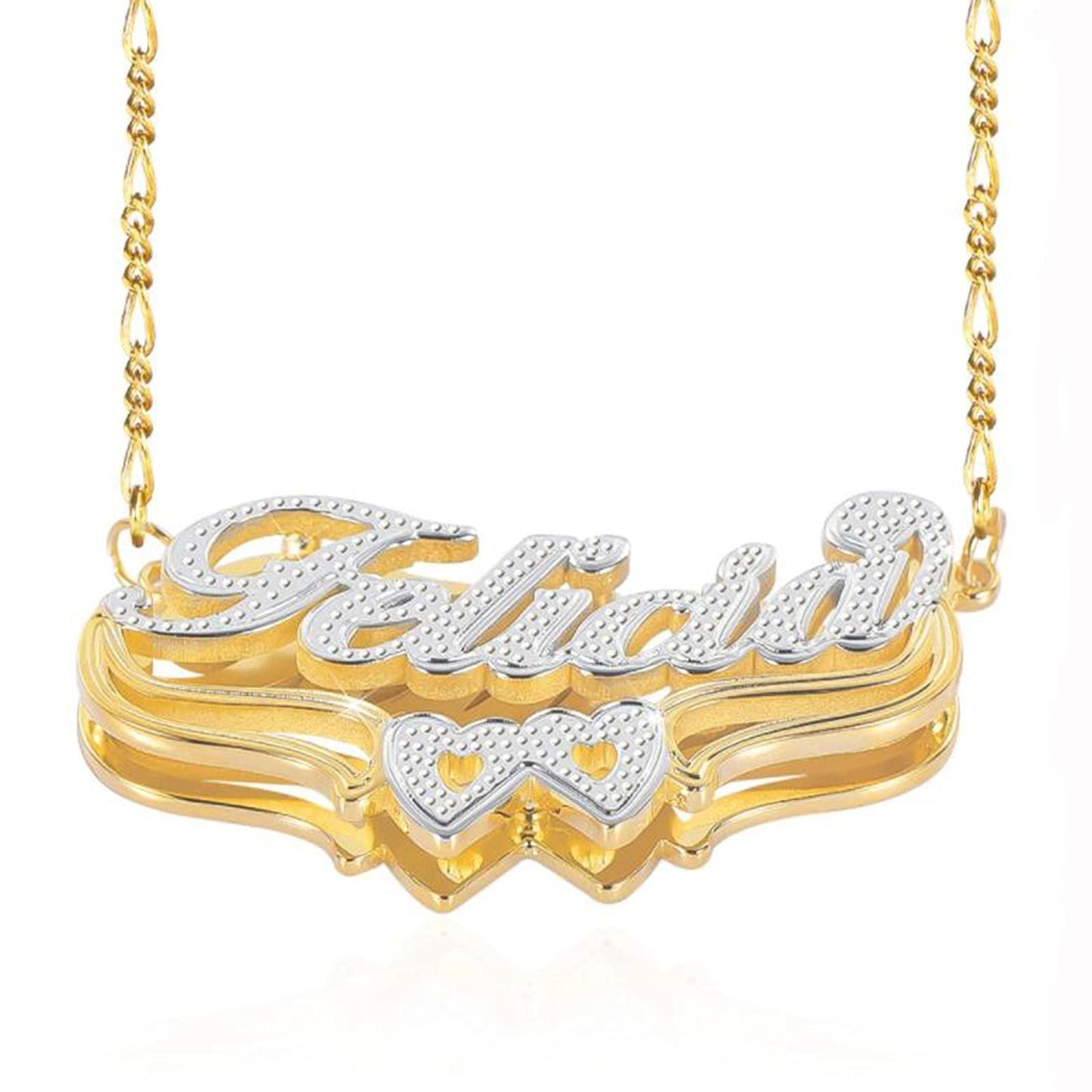 Gemiac Custom Name Necklace Personalized Double Plated - Numba1Diva