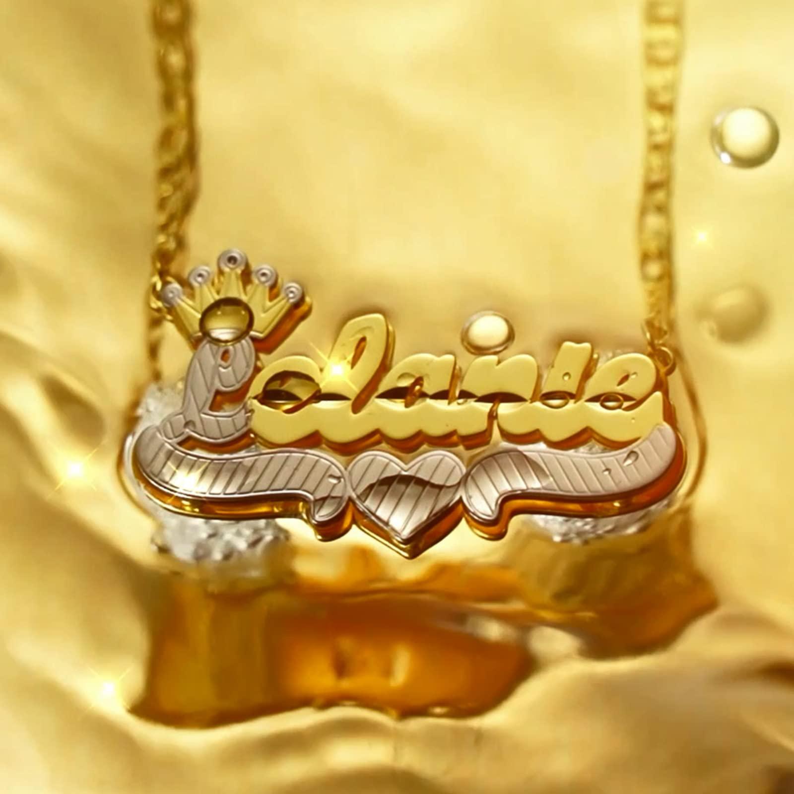 Gemiac Custom Name Necklace Personalized Double Plated - Numba1Diva