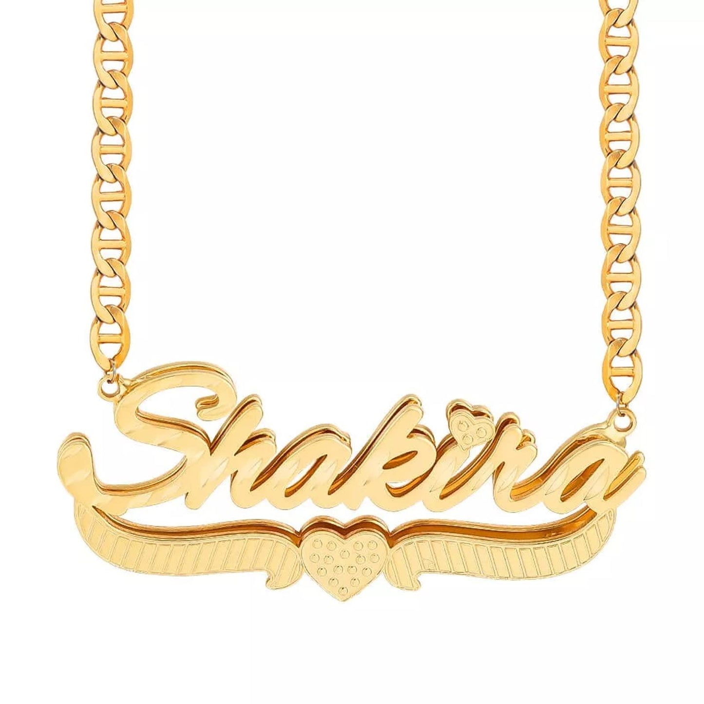 Gemiac Custom Name Necklace Personalized Double Plated - Numba1Diva