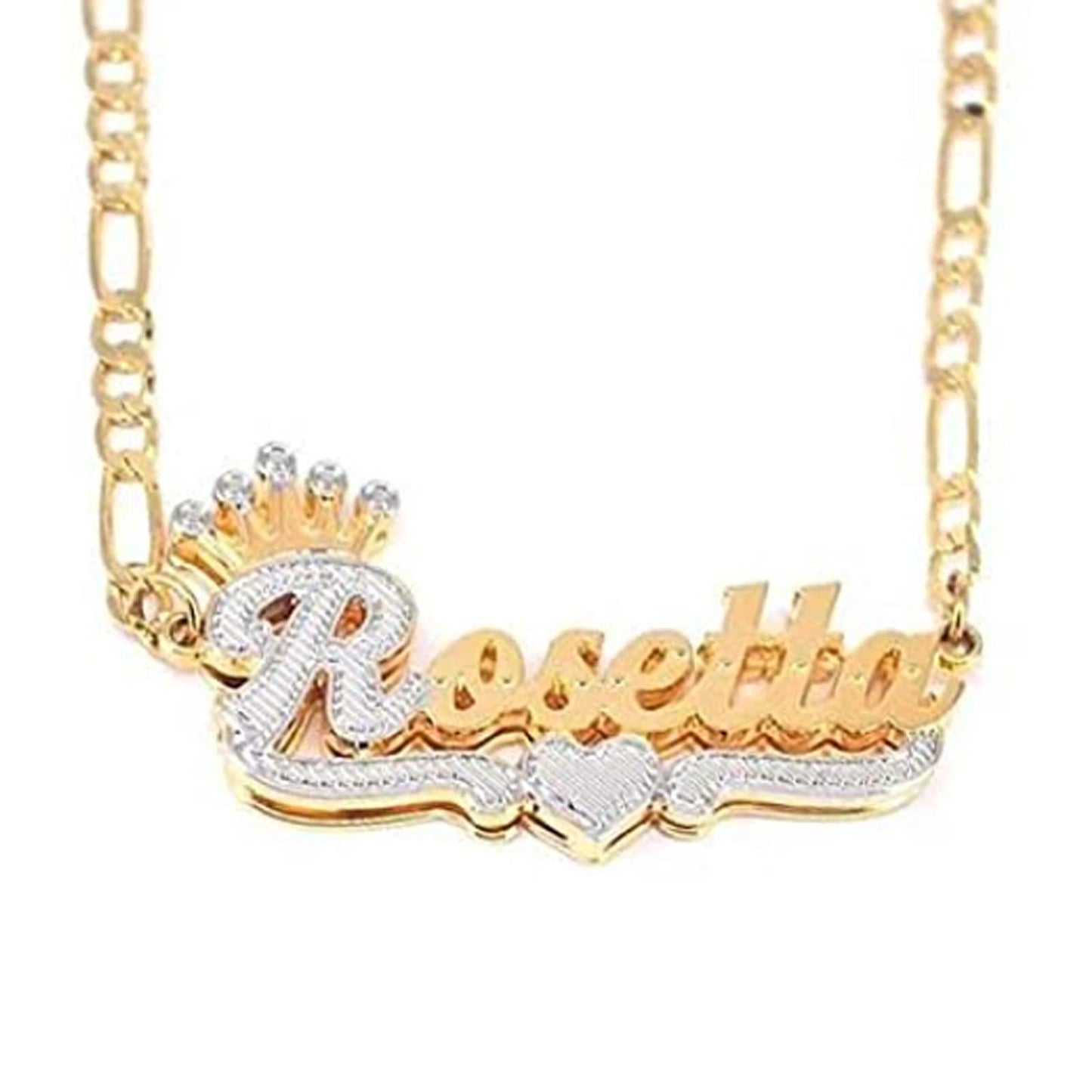 Gemiac Custom Name Necklace Personalized Double Plated - Numba1Diva