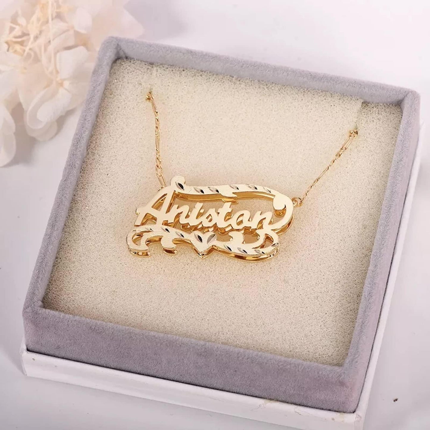 Gemiac Custom Name Necklace Personalized Double Plated - Numba1Diva