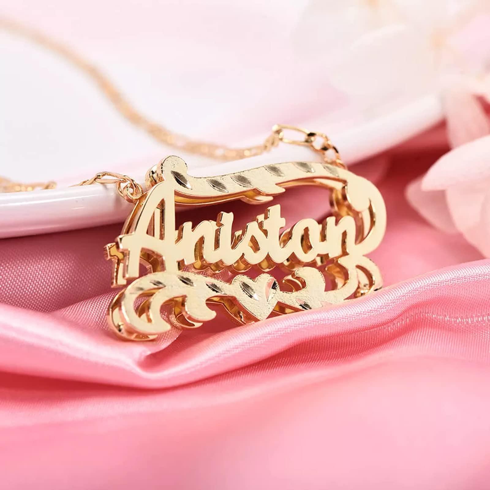 Gemiac Custom Name Necklace Personalized Double Plated - Numba1Diva