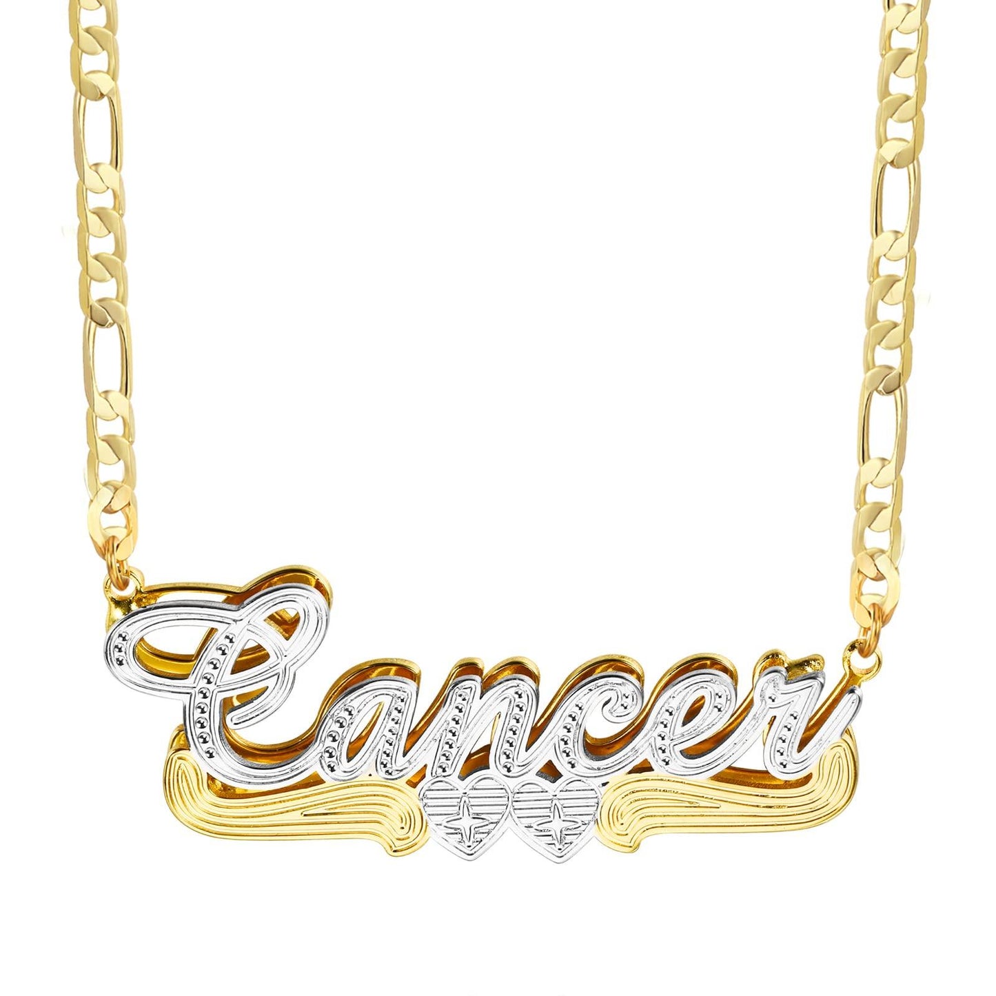 Gemiac Custom Name Necklace Personalized Double Plated - Numba1Diva