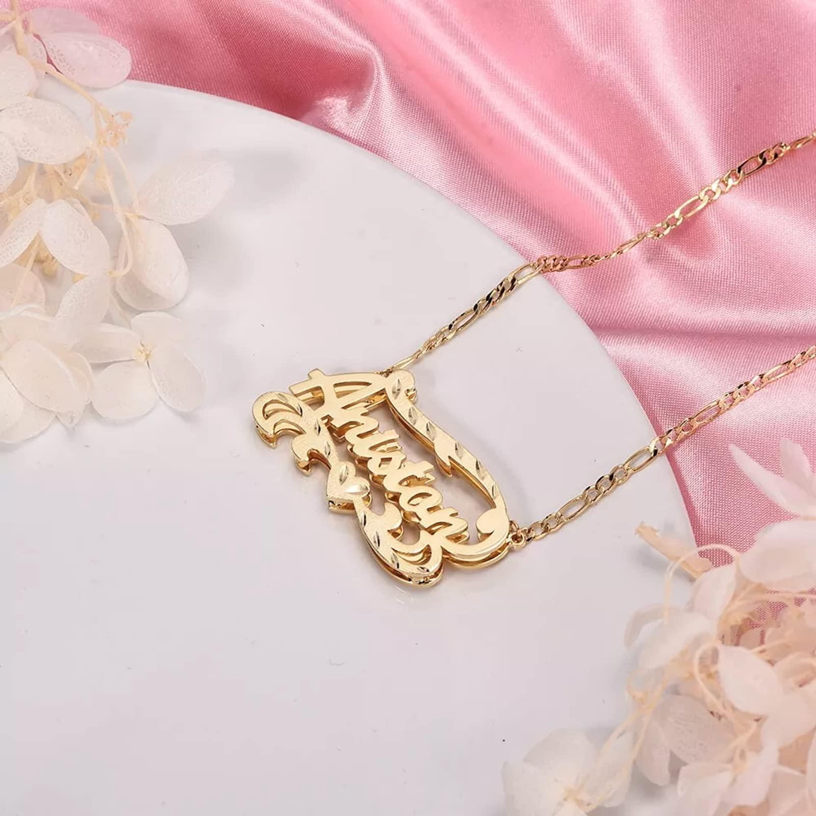 Gemiac Custom Name Necklace Personalized Double Plated - Numba1Diva