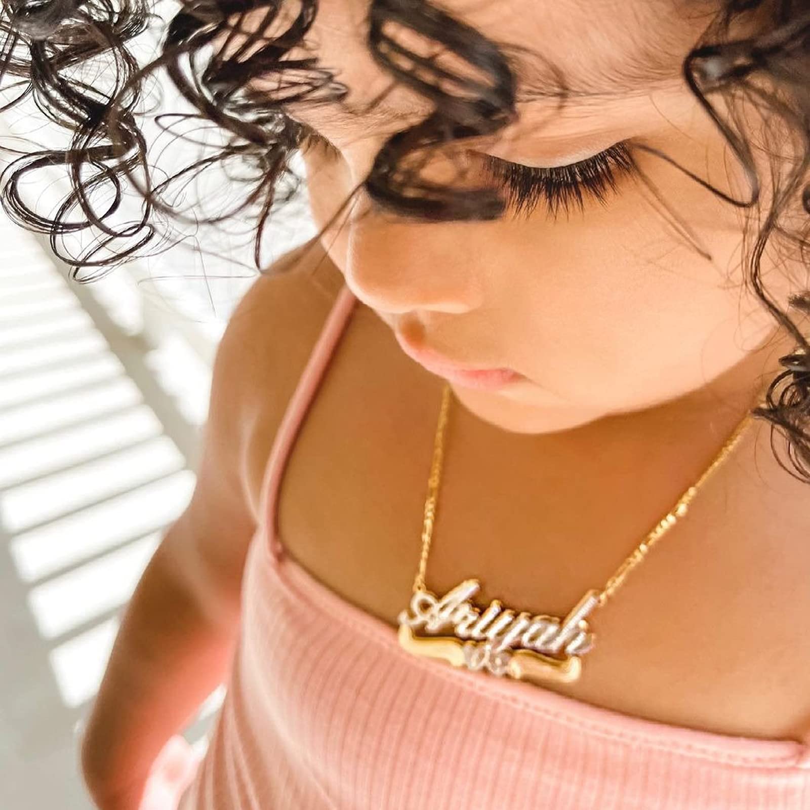 Gemiac Custom Name Necklace Personalized Double Plated - Numba1Diva