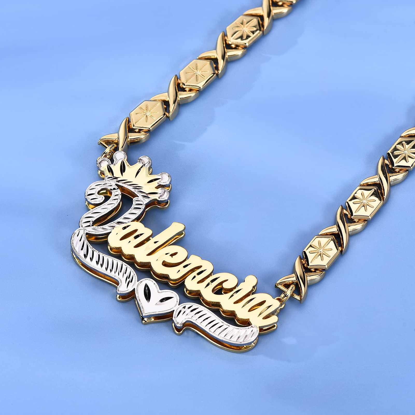 Gemiac Custom Name Necklace Personalized Double Plated - Numba1Diva