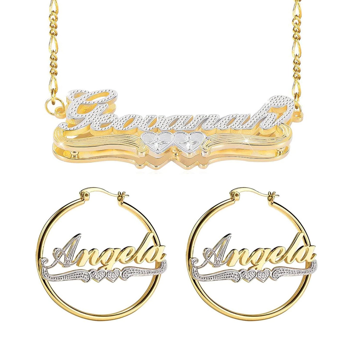 Gemiac Custom Name Necklace Personalized Double Plated - Numba1Diva