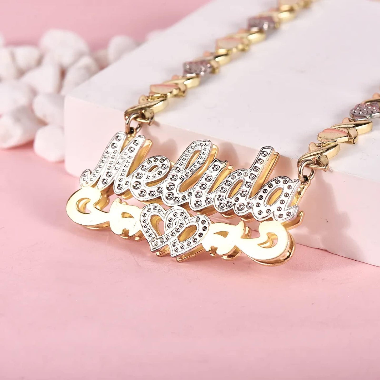 Gemiac Custom Name Necklace Personalized Double Plated - Numba1Diva