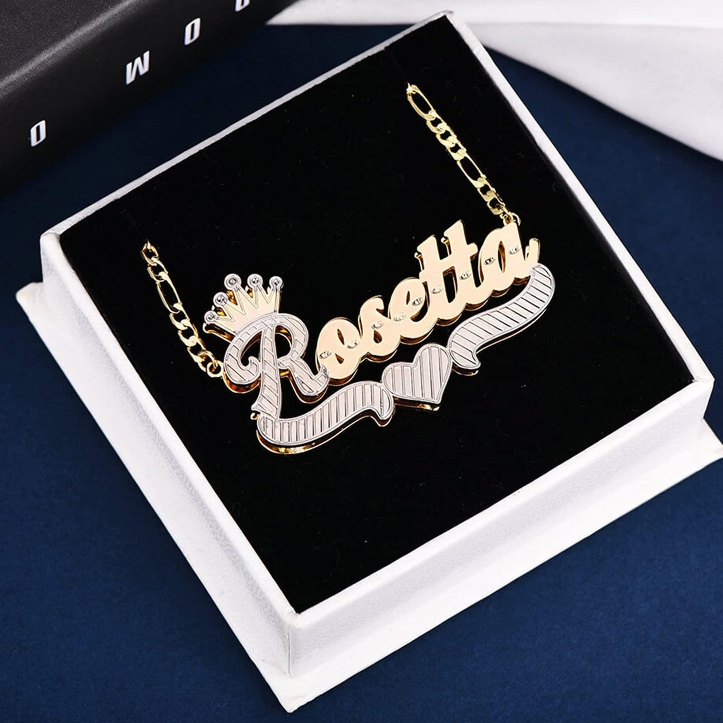 Gemiac Custom Name Necklace Personalized Double Plated - Numba1Diva