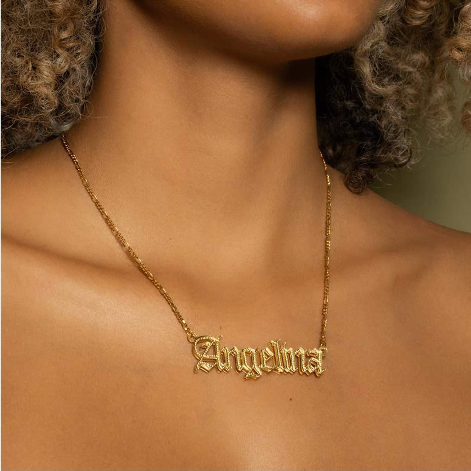 Gemiac Custom Name Necklace Personalized Double Plated - Numba1Diva