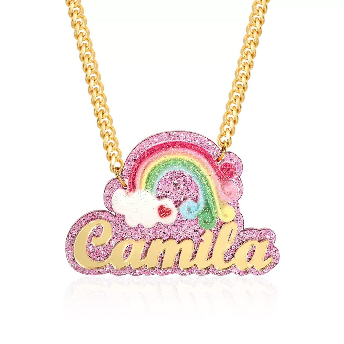 Gemiac Custom Name Necklace Personalized Double Plated - Numba1Diva