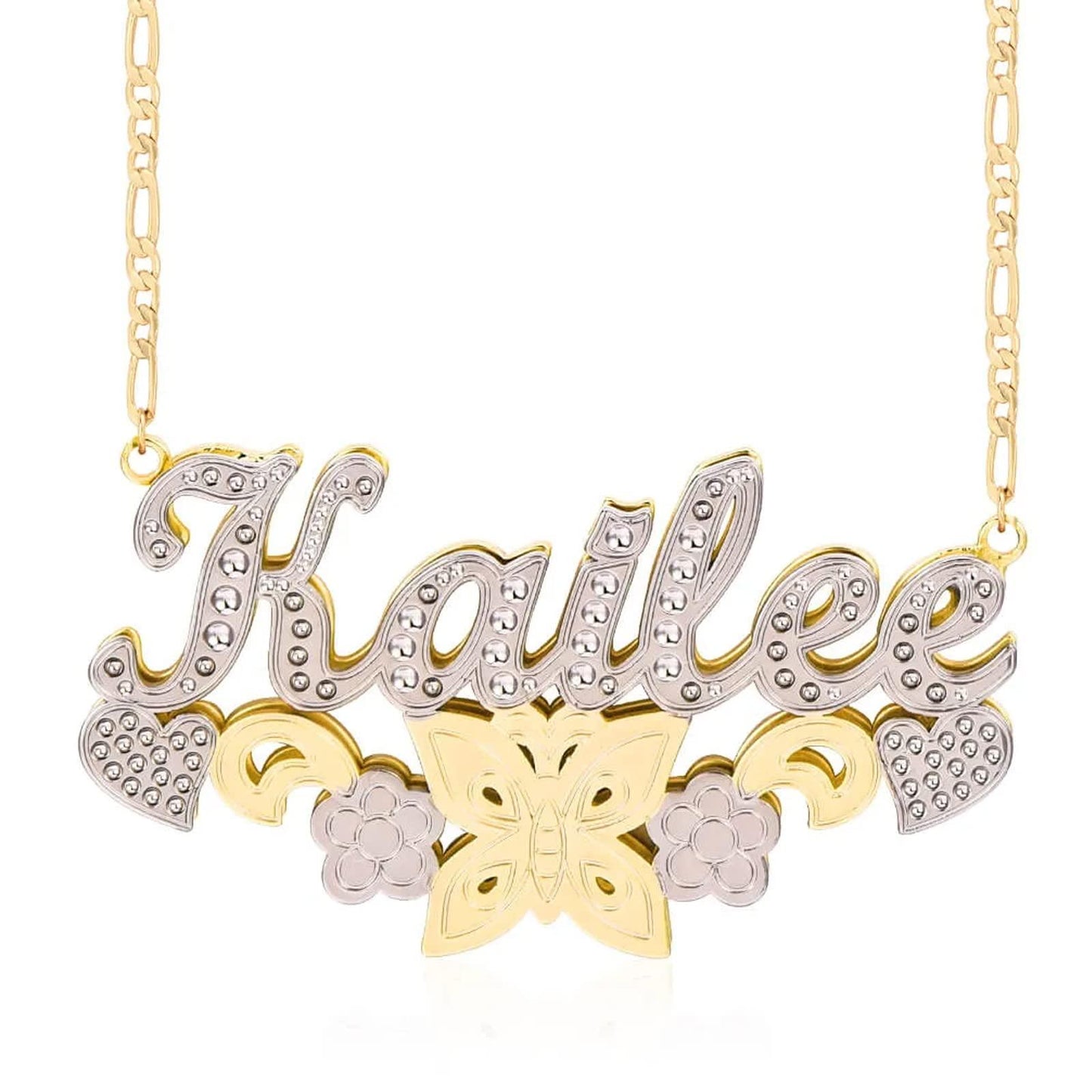 Gemiac Custom Name Necklace Personalized Double Plated - Numba1Diva