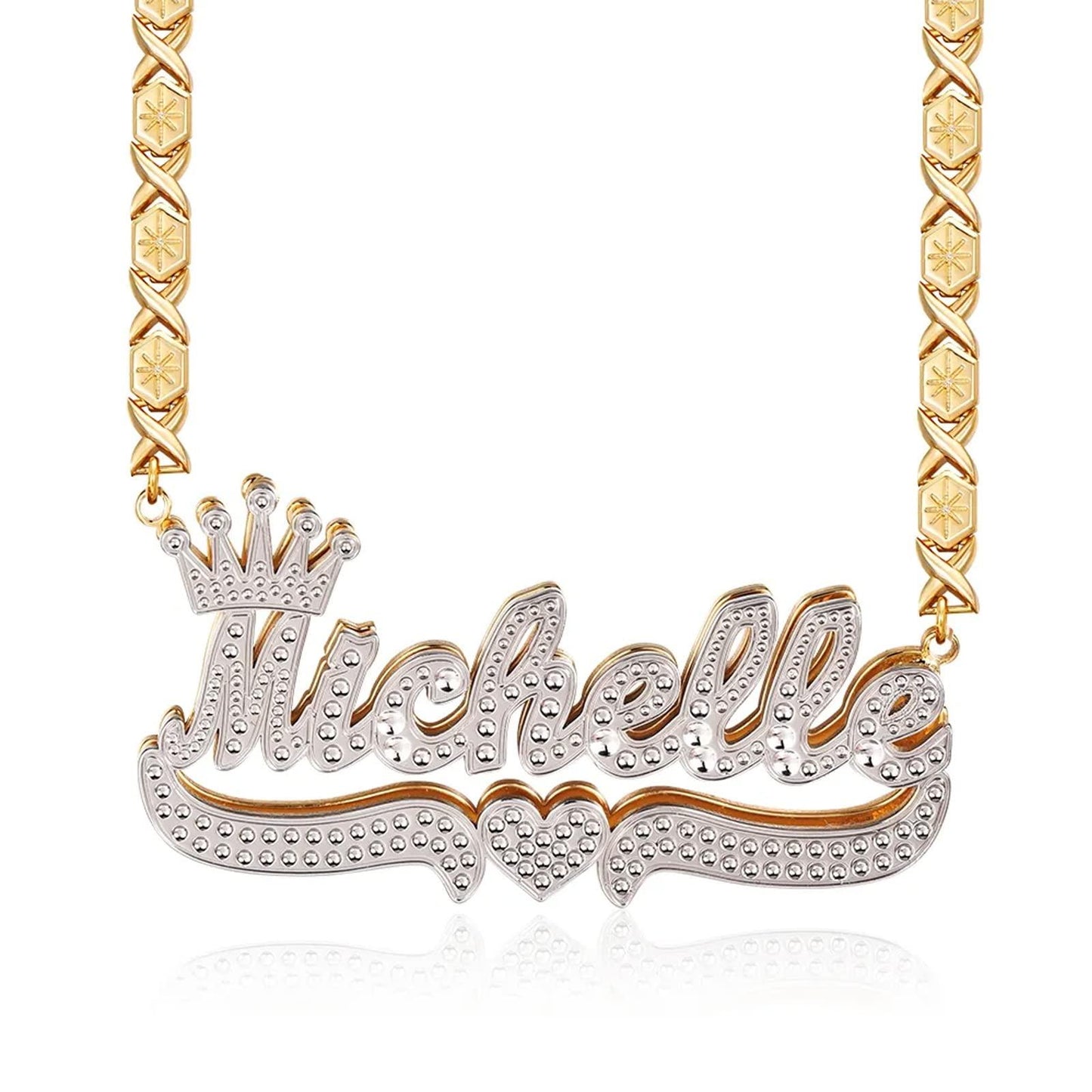 Gemiac Custom Name Necklace Personalized Double Plated - Numba1Diva