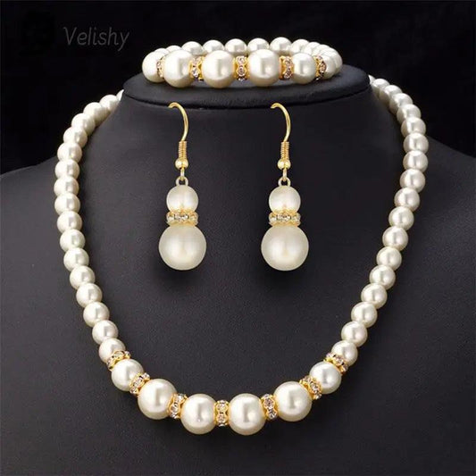 Elegant Pearl Bridal Wedding set - Numba1Diva